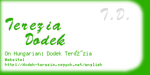 terezia dodek business card